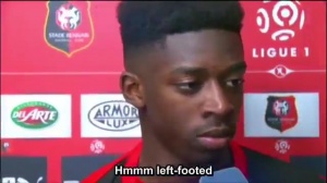 兑现天赋！登贝莱18岁经典采访：我是左脚将，但是右脚射门更好