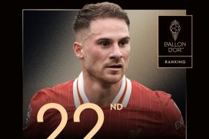 利物浦仅花4200万欧！26岁麦卡首次入选金球排22 身价上亿+2年2冠