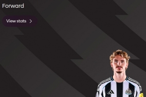 连续4场破门，英超官方：沃尔特马德当选纽卡1-2布莱顿全场最佳