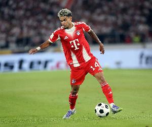 开张！迪亚斯打进加盟拜仁后的欧冠首球，本赛季12场7球4助攻