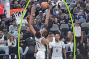 超硬！阿德巴约突然飞身隔扣文班😳热火替补席疯狂了！